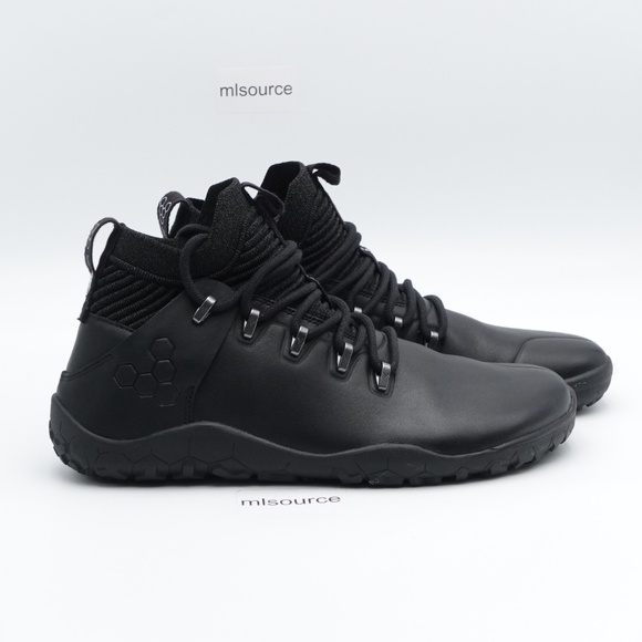 NEW VivoBarefoot Men's Magna Leather FG Barefoot Hiking Boots 309086-01 Obsidian - Picture 2 of 13